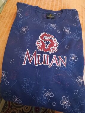 Disney Mulan Navy Blue Embroidered Sweatshirt